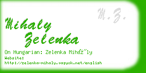 mihaly zelenka business card